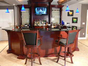 Cherry Media Room & Adjoining Bar — Fox Audio Visual project photo 3